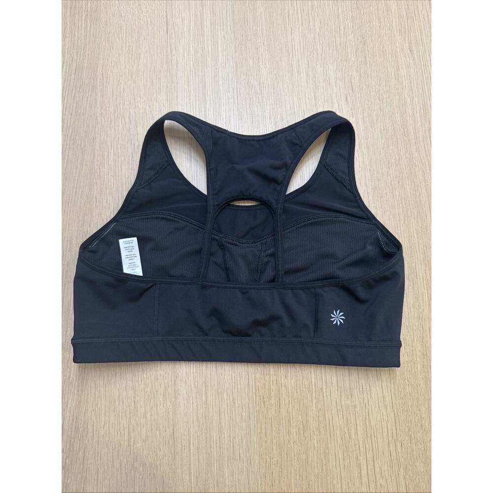 Athleta Support Sports Bra Black Size XL Racerback Slip On Xx1335